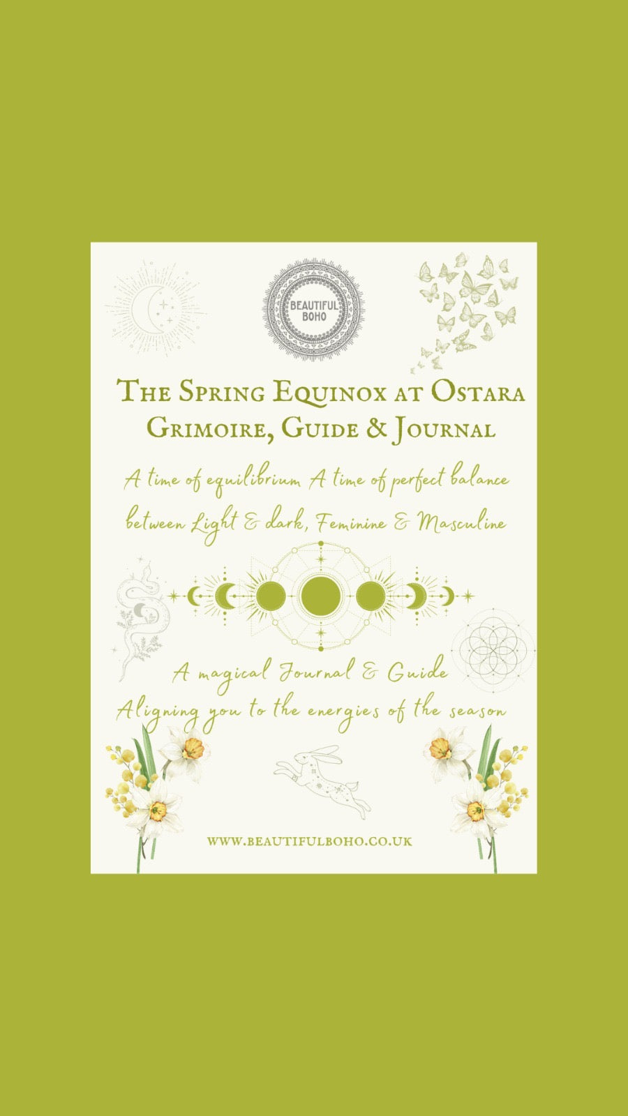 Ostara Grimoire, Guide & Journal – Beautiful Boho - Crystal