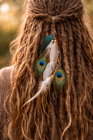 Beautiful Boho Feather Talisman - For Drum • Hair • Bag • Anywhere Your Soul Calls