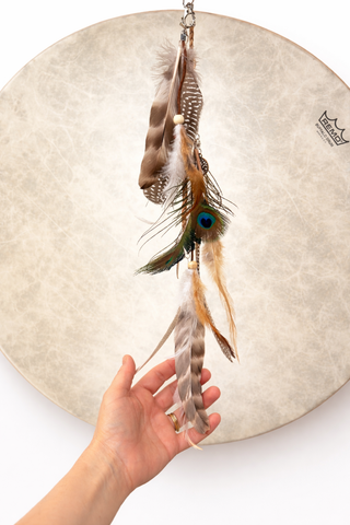 Beautiful Boho Feather Talisman - For Drum • Hair • Bag • Anywhere Your Soul Calls