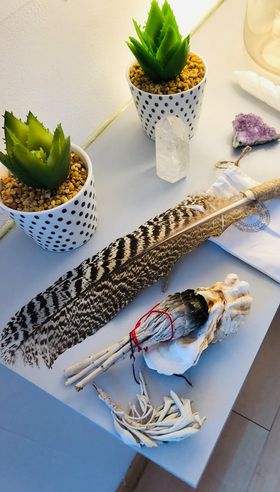Lammas Celebration Peacock Feather Smoke Cleansing Wand