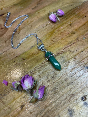Double Terminated Motivation & Energising Green Aventurine Crystal Pendant