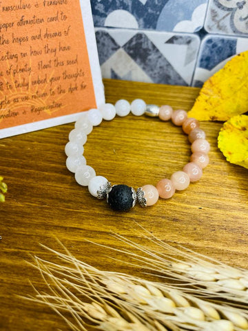 Mabon Divine masculine & feminine unity crystal scented bracelet