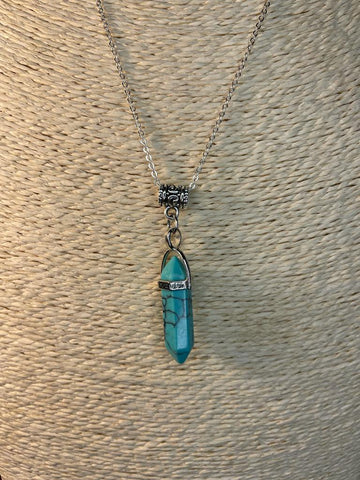 Double Terminated Positivity & Happiness Turquoise Crystal Pendant