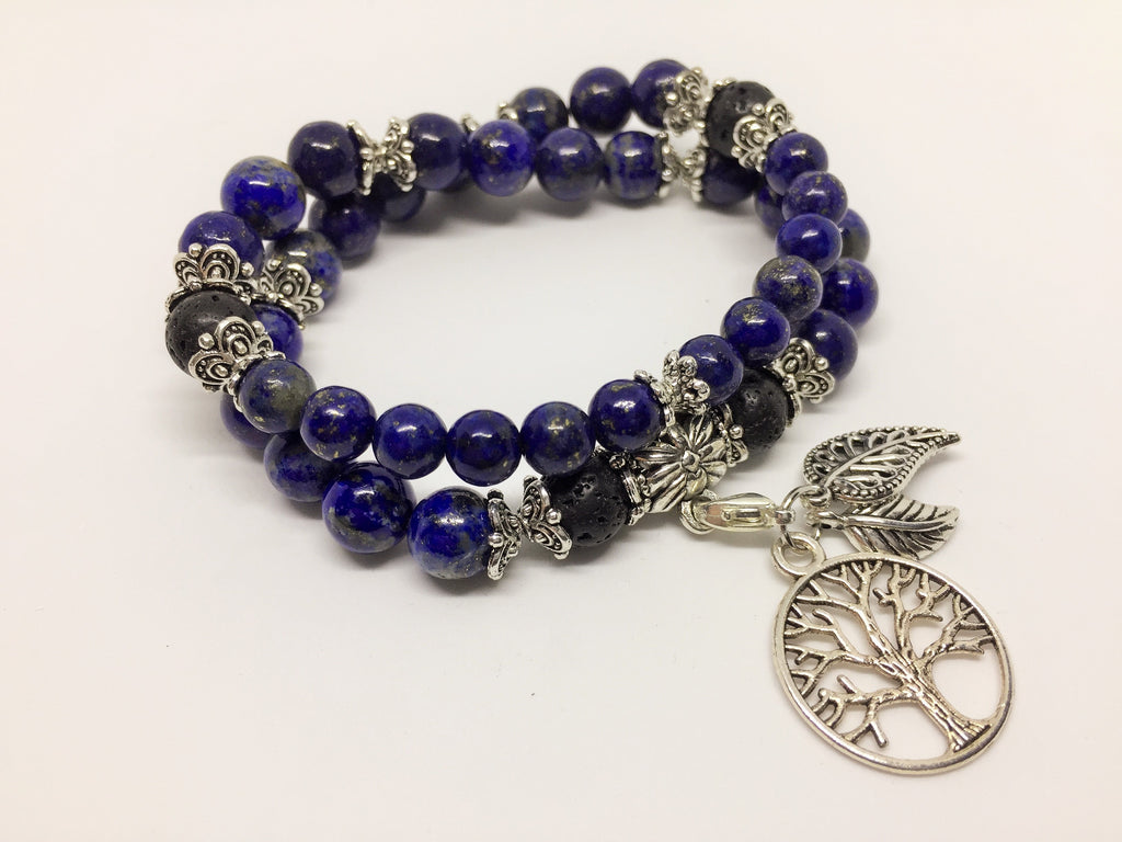 Kyanite Double Bracelet Release & Let Go Aroma Holistic Healing Jewellery