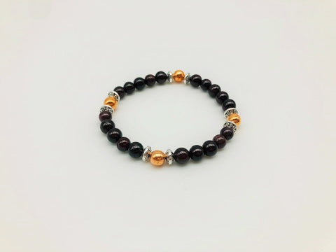 Garnet & Copper Motivational and energising bracelet