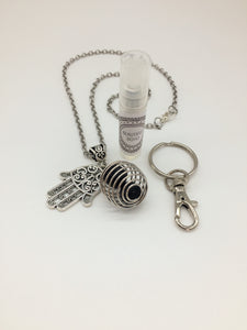 Hand of Hamsa and frankincense essential oil protective talisman