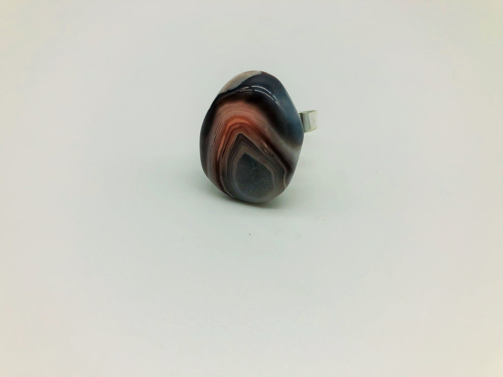 Pink Agate Holistic Healing ring for Emotionally Grounding