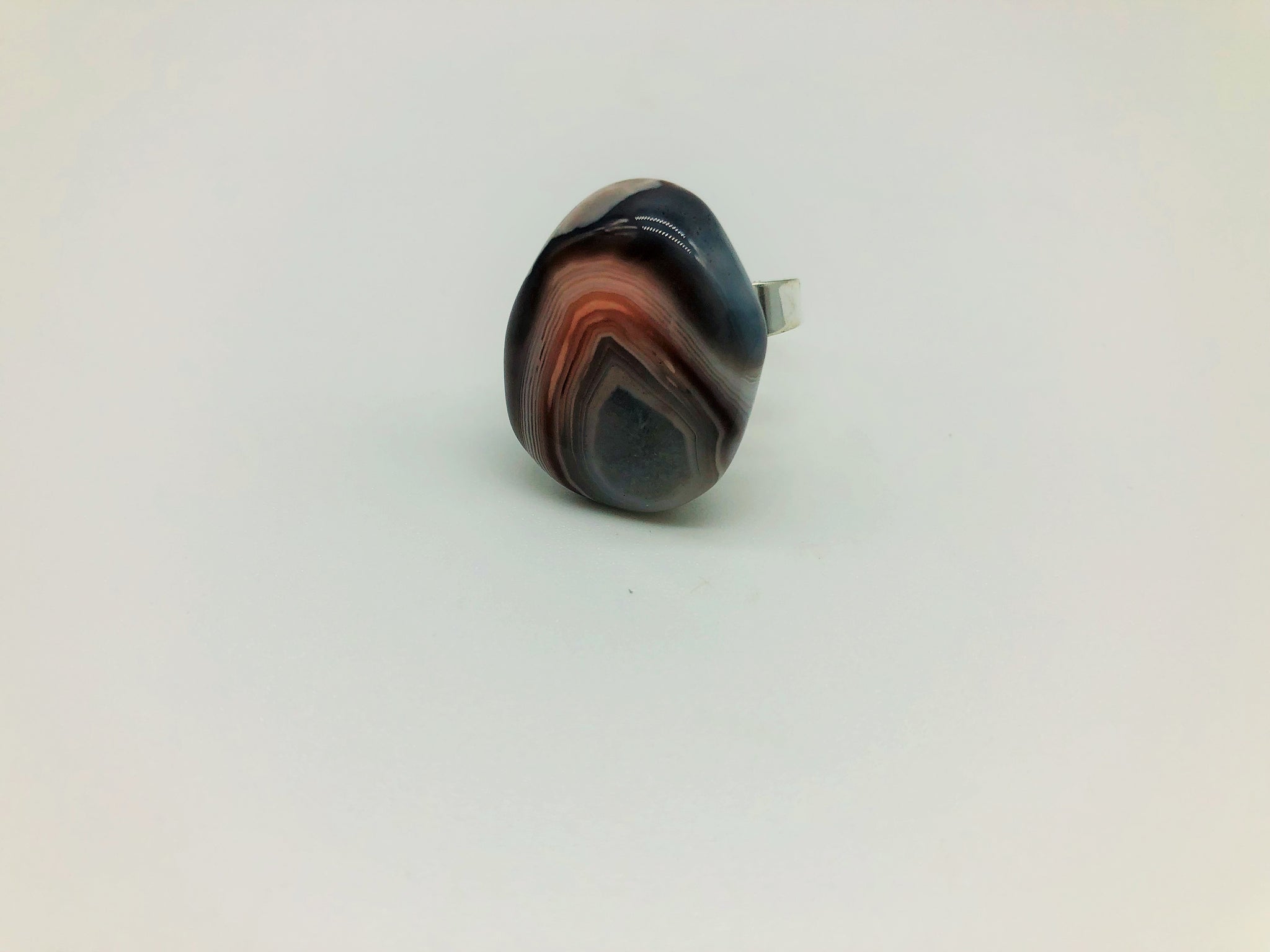 Pink Agate Holistic Healing ring for Emotionally Grounding