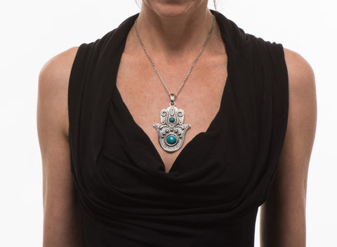 Large Hand of Hamsa Pendant