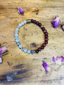 Sacred Wood & Amazonite Crystal Bracelet