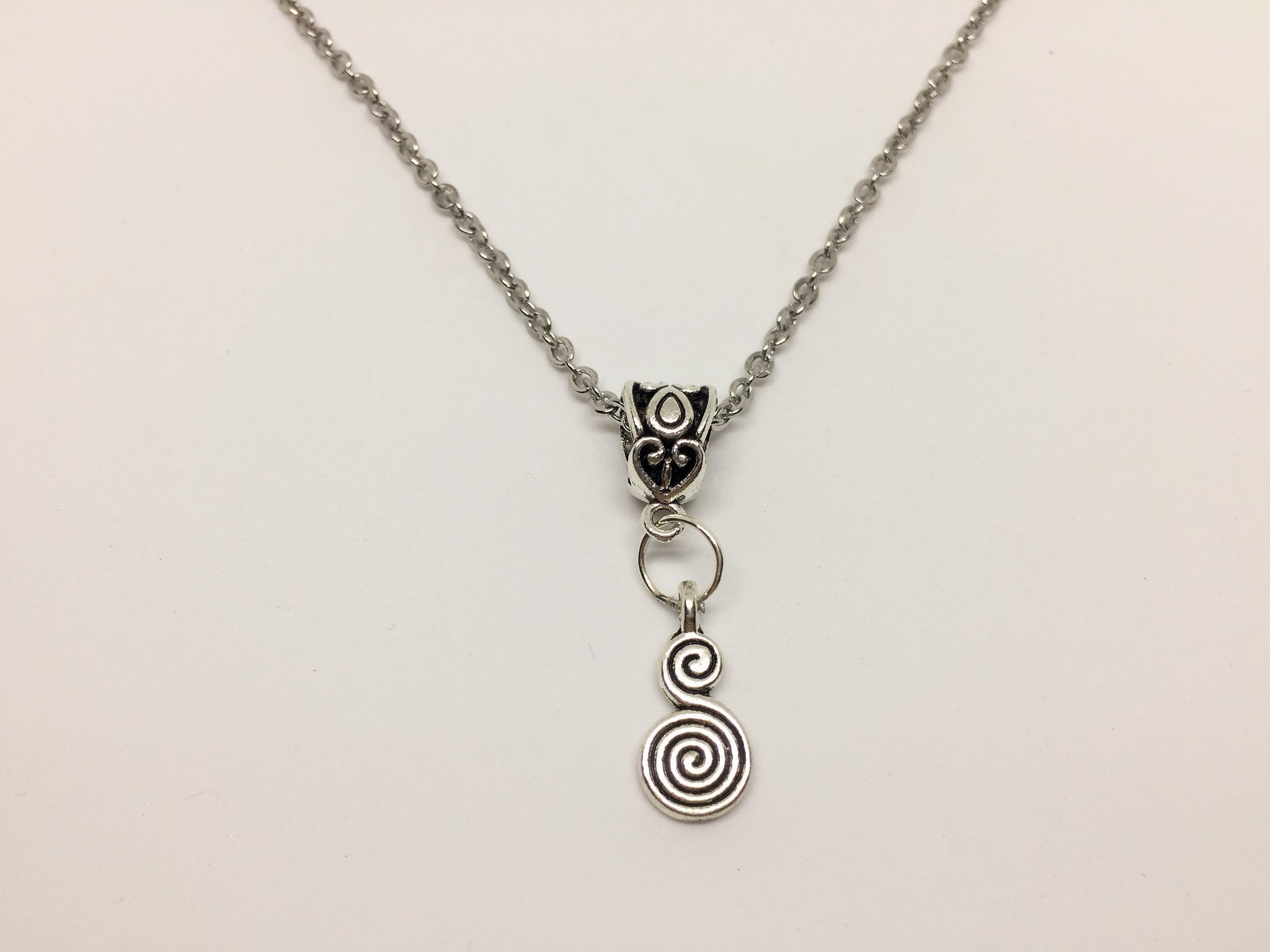 Celtic Goddess Double spiral Pendant