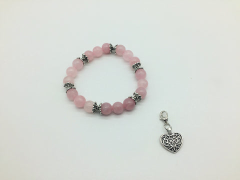 Rose Quartz unconditional Love Charm Bracelet