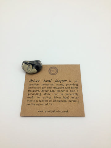 Emotionally grounding Silver Leaf Jasper Holistic Healing Stone