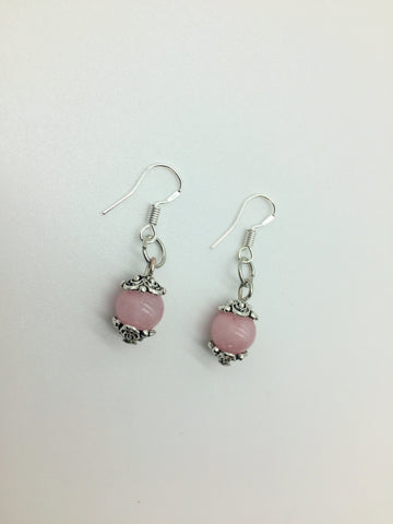 Rose Quartz Unconditional Love Crystal stone earrings