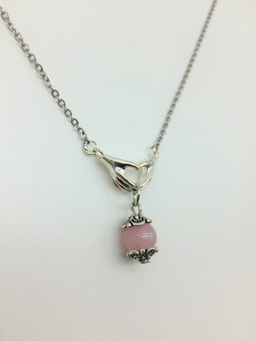 Forever In My Heart Rose Quartz Friendship Necklace