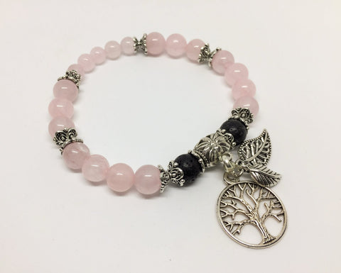 Rose Quartz Positivity & Happiness Aroma Jewellery