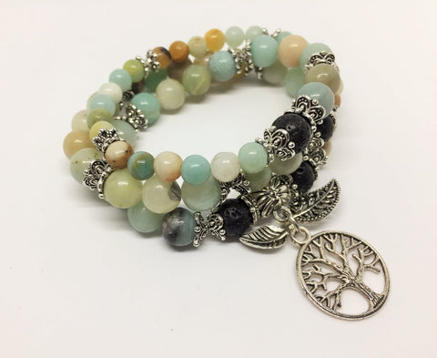 Amazonite Calming & Balancing Aroma Jewellery