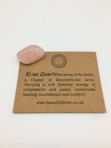 Rose Quartz Holistic Healing stone promotes Positivity & Happiness.