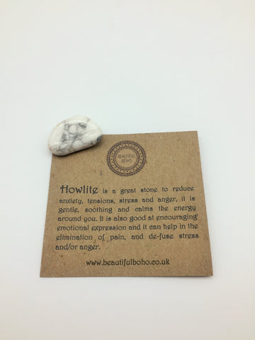 Howlite Holistic Healing stone promotes Calming & Balancing