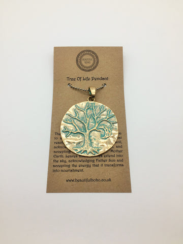 Tree of Life & Crescent Moon Pendant