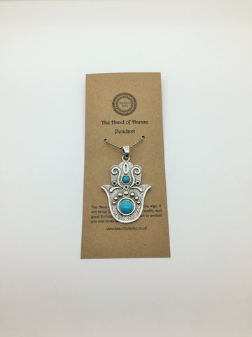 Large Hand of Hamsa Pendant