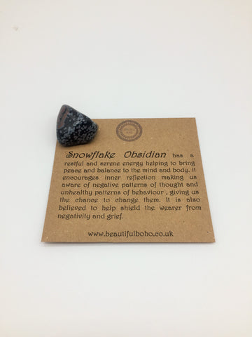 Snowflake Obsidian Holistic Healing stone & promotes Emotional Grounding.