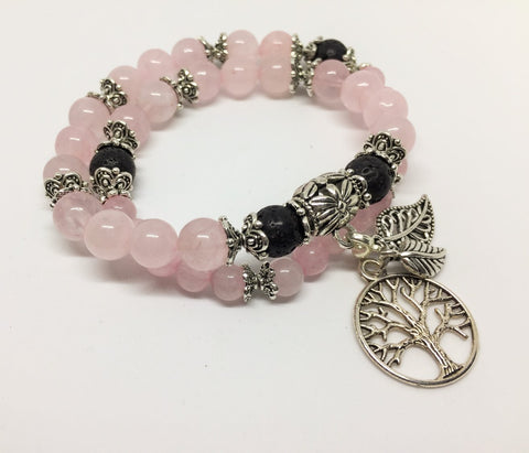 Rose Quartz Positivity & Happiness Aroma Jewellery