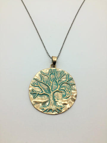 Tree of Life & Crescent Moon Pendant