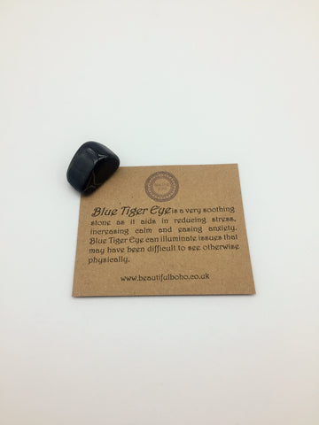 Blue Tigers Eye Holistic Healing stone which promotes Emotional Grounding and Wealth, Luck & Prosperity