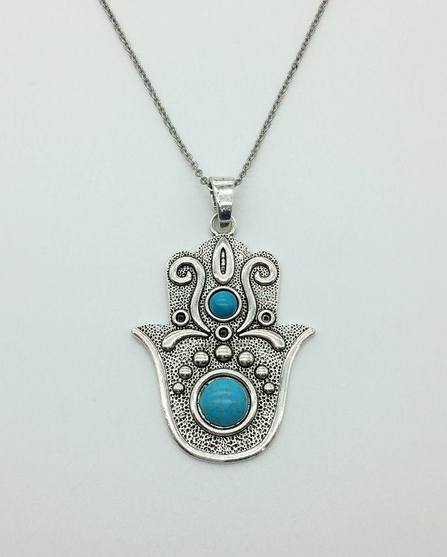 Large Hand of Hamsa Pendant