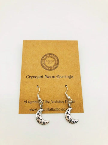 Wicca Crescent Moon earrings