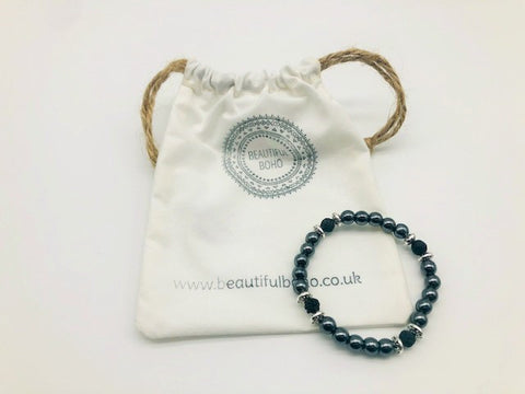 Root Chakra Balancing Hematite Aroma Holistic Healing Bracelet