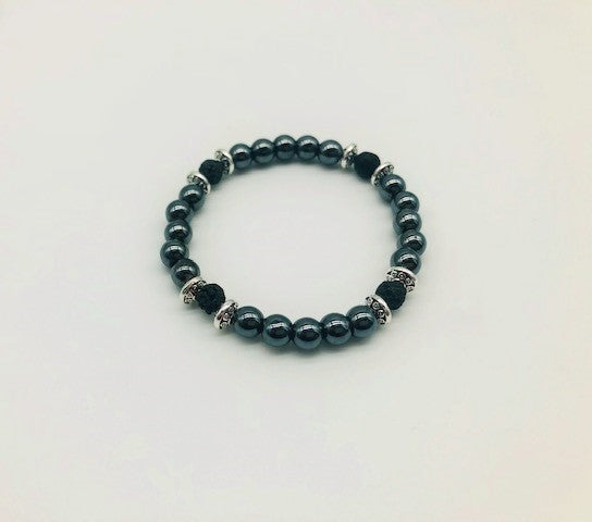 Root Chakra Balancing Hematite Aroma Holistic Healing Bracelet