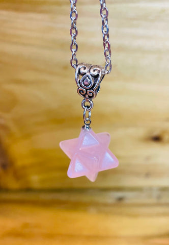 Sacred Geometry Crystal Merkaba Necklace