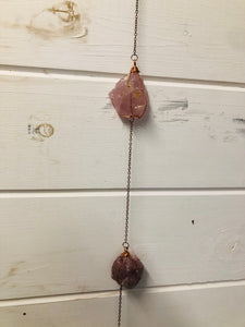 Positivity & Happiness Rose Quartz drop wall hangings