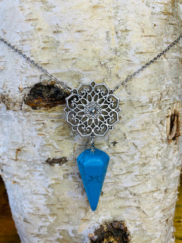 Mandala & crystal Pendant
