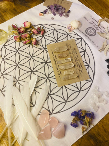 Crystal Grid & Collection of Crystals to make your intention crystal grid for high power manifestation