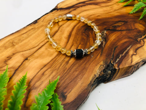 Citrine positivity & happiness small bead simply crystal scented bracelet