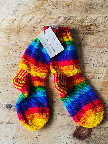 Hand Made Nepalese meditation woollen long socks
