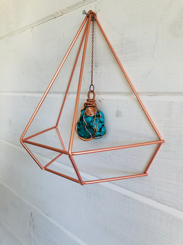 Calming & Balancing Turquoise crystal protection wall hanging
