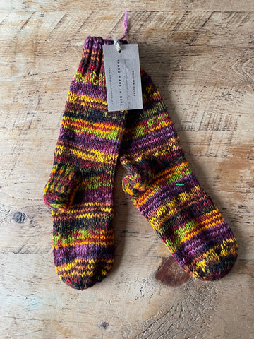 Hand Made Nepalese meditation woollen long socks