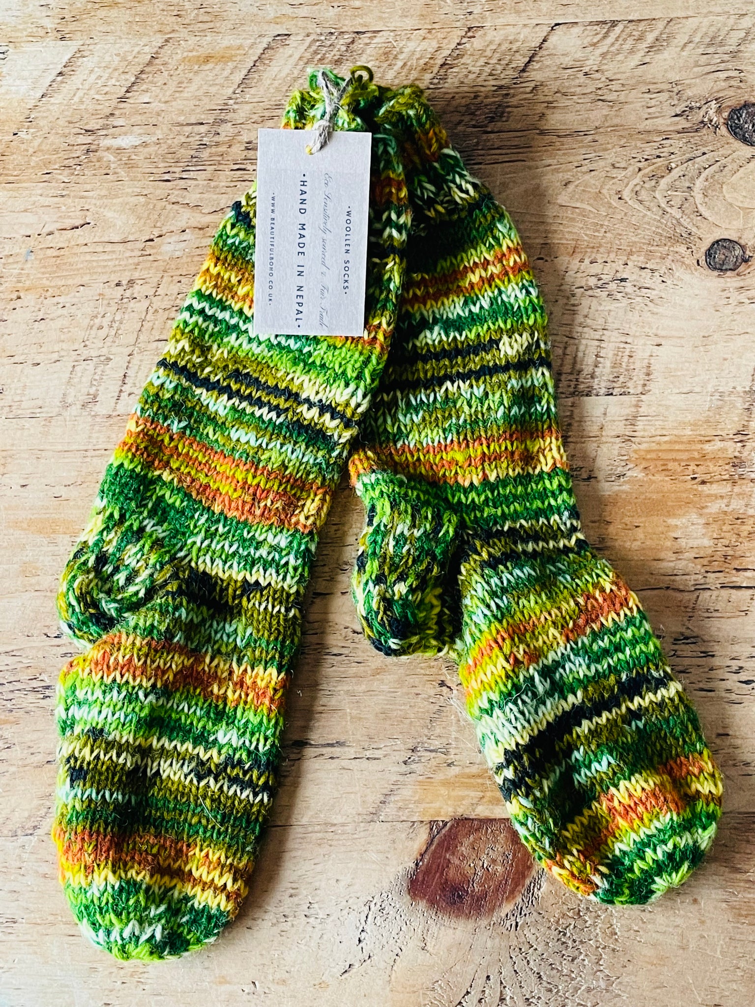 Hand Made Nepalese meditation woollen long socks