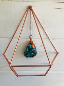 Calming & Balancing Turquoise crystal protection wall hanging