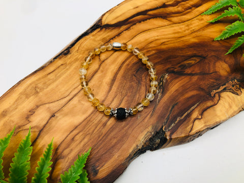 Citrine positivity & happiness small bead simply crystal scented bracelet