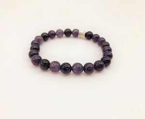 Amethyst Simply Crystal Creativity & Spiritual Awareness Large Bead Bracelet