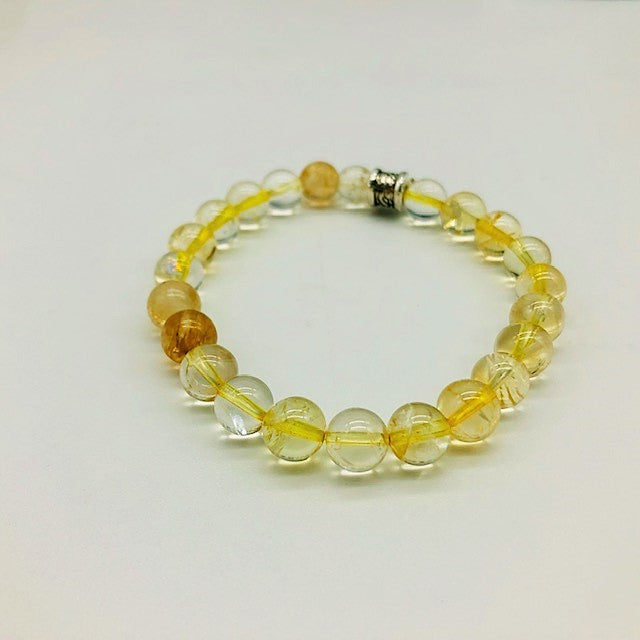 Citrine Simply Crystal Positivity & Happiness Large bead Bracelet