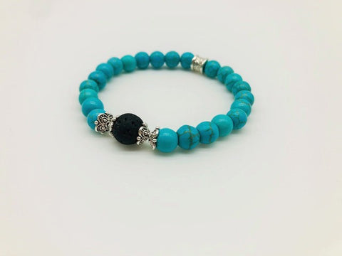 Turquoise Positivity & Happiness Simply crystal Aroma Holistic Healing Bracelet