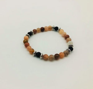 Sacral Chakra Balancing Moonstone Aroma Holistic Healing Bracelet