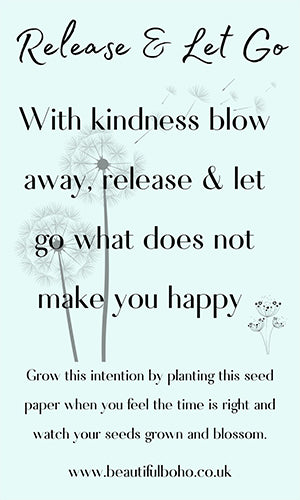 Children's Seed Paper Affirmation Card - Release & Let Go