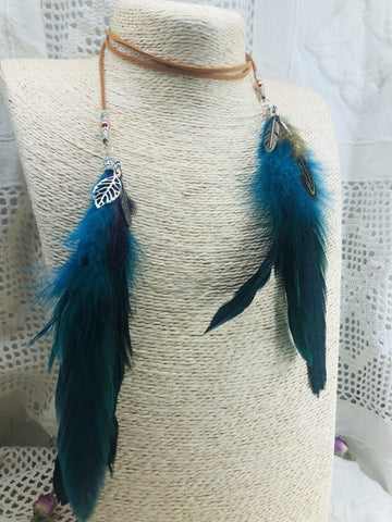Feather Hair Tie & Choker necklace